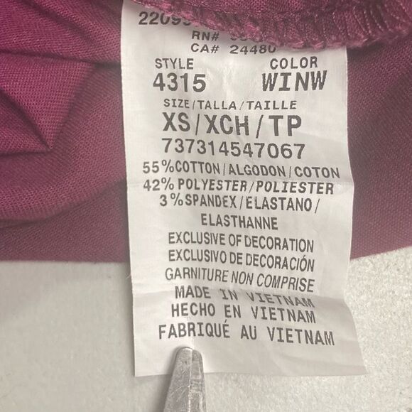 CHEROKEE Women’s Scrub Jacket Size XS Maroon Burgundy Workwear Core Stretch - Picture 5 of 10